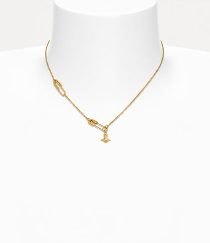 Vivienne Westwood Safety Pin Necklace 土星別針純銀項鍊