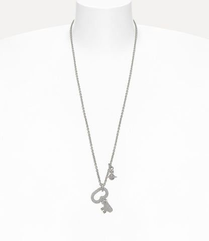 Vivienne Westwood Ovidia Long Pendant Necklace 滿鑽鑰匙土星長項鍊