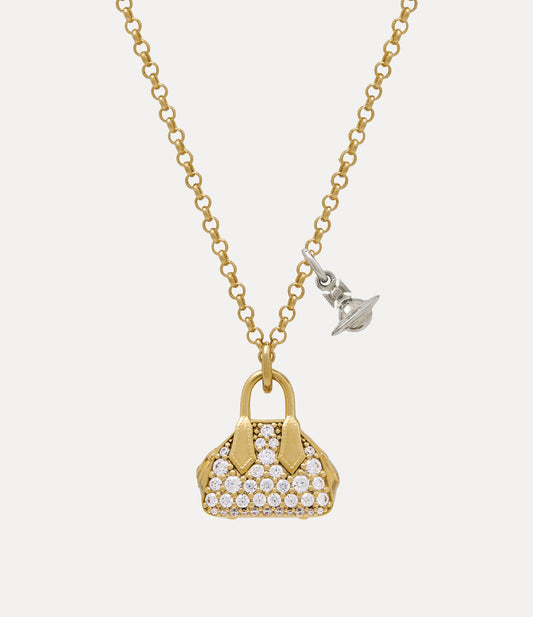 Vivienne Westwood Yasmine Pendant Necklace 滿鑽保齡球包項鍊