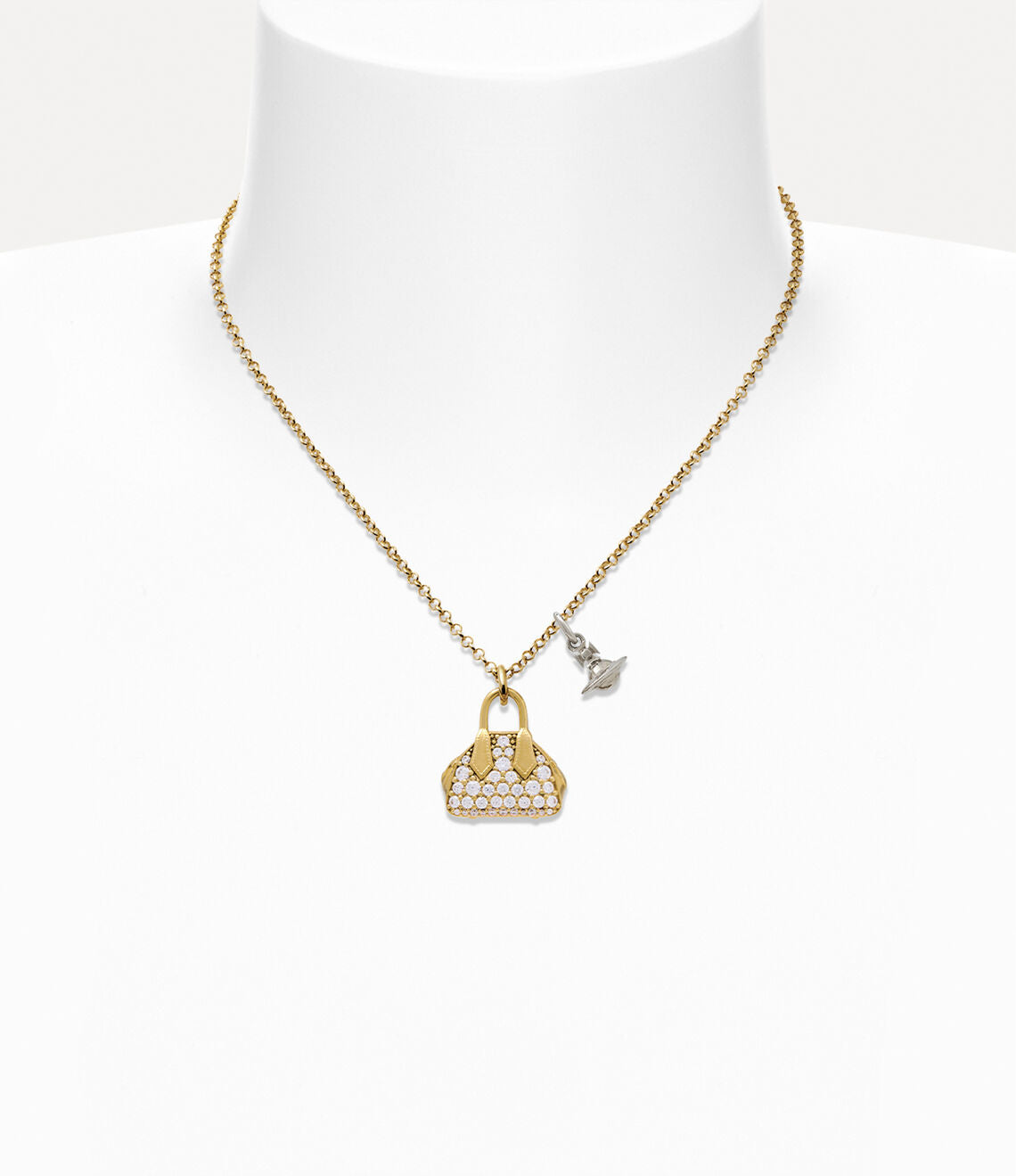 Vivienne Westwood Yasmine Pendant Necklace 滿鑽保齡球包項鍊