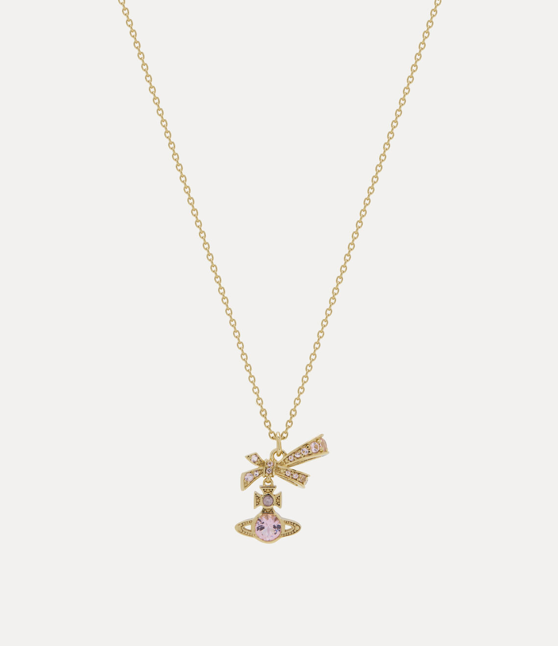 Vivienne Westwood Angelique Pendant Necklace 純銀蝴蝶結水晶項鍊（共2色！）