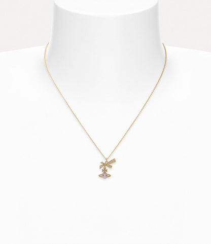 Vivienne Westwood Angelique Pendant Necklace 純銀蝴蝶結水晶項鍊（共2色！）