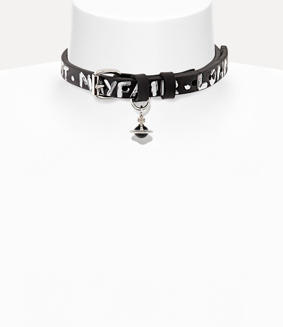 Vivienne Westwood Bristol Choker 經典立體土星皮革頸鏈