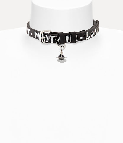 Vivienne Westwood Bristol Choker 經典立體土星皮革頸鏈