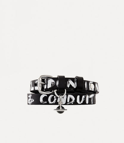 Vivienne Westwood Bristol Choker 經典立體土星皮革頸鏈