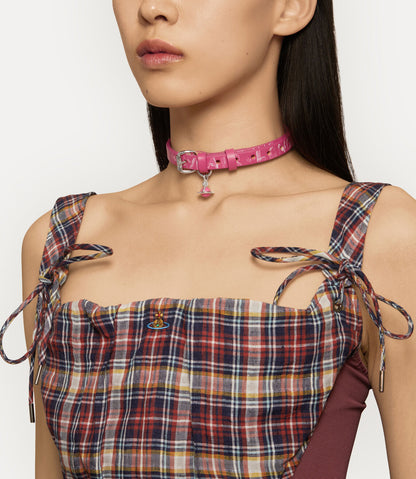 Vivienne Westwood Bristol Choker 經典立體土星皮革頸鏈