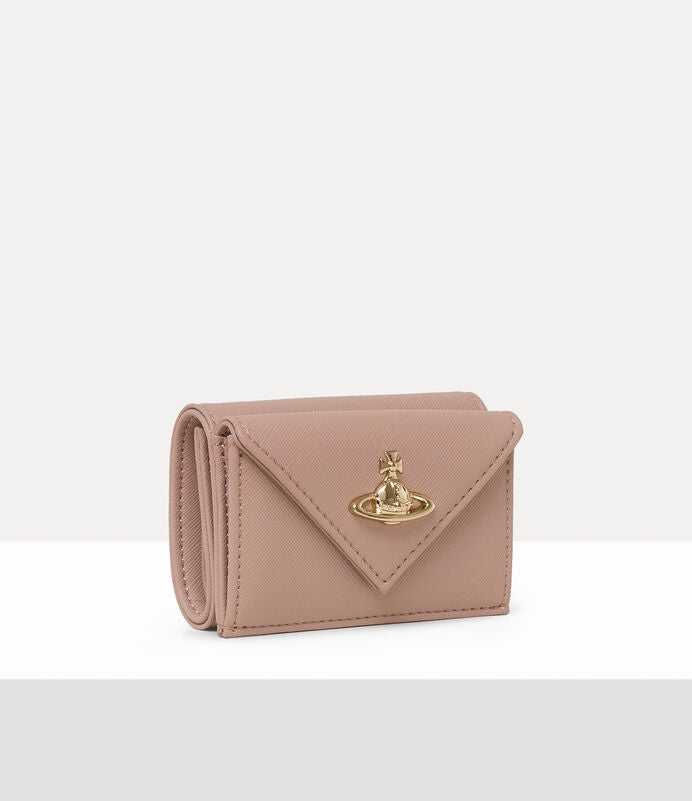 Vivienne Westwood Saffiano 十字紋牛皮信封短夾