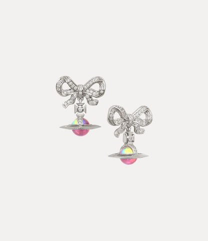 Vivienne Westwood Octavie Earrings 極光立體蝴蝶純銀土星耳環