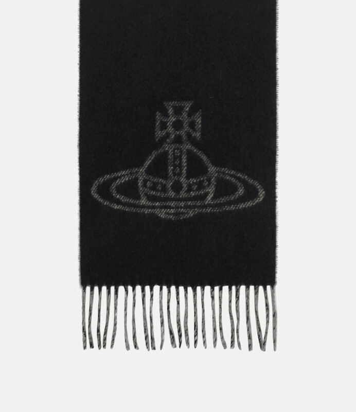 Vivienne Westwood 純羊毛刺繡土星圍巾