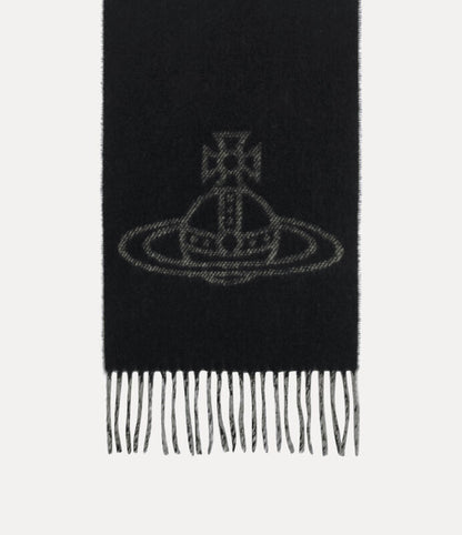 Vivienne Westwood 純羊毛刺繡土星圍巾