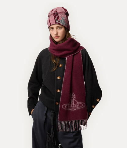 Vivienne Westwood 純羊毛刺繡土星圍巾