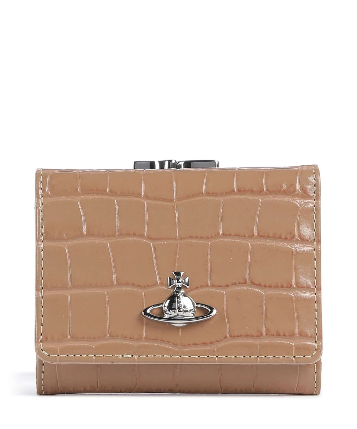 （限時特價！）Vivienne Westwood CROCODILE Frame Wallet 鱷魚紋立體土星三折口金短夾 （共5色！）