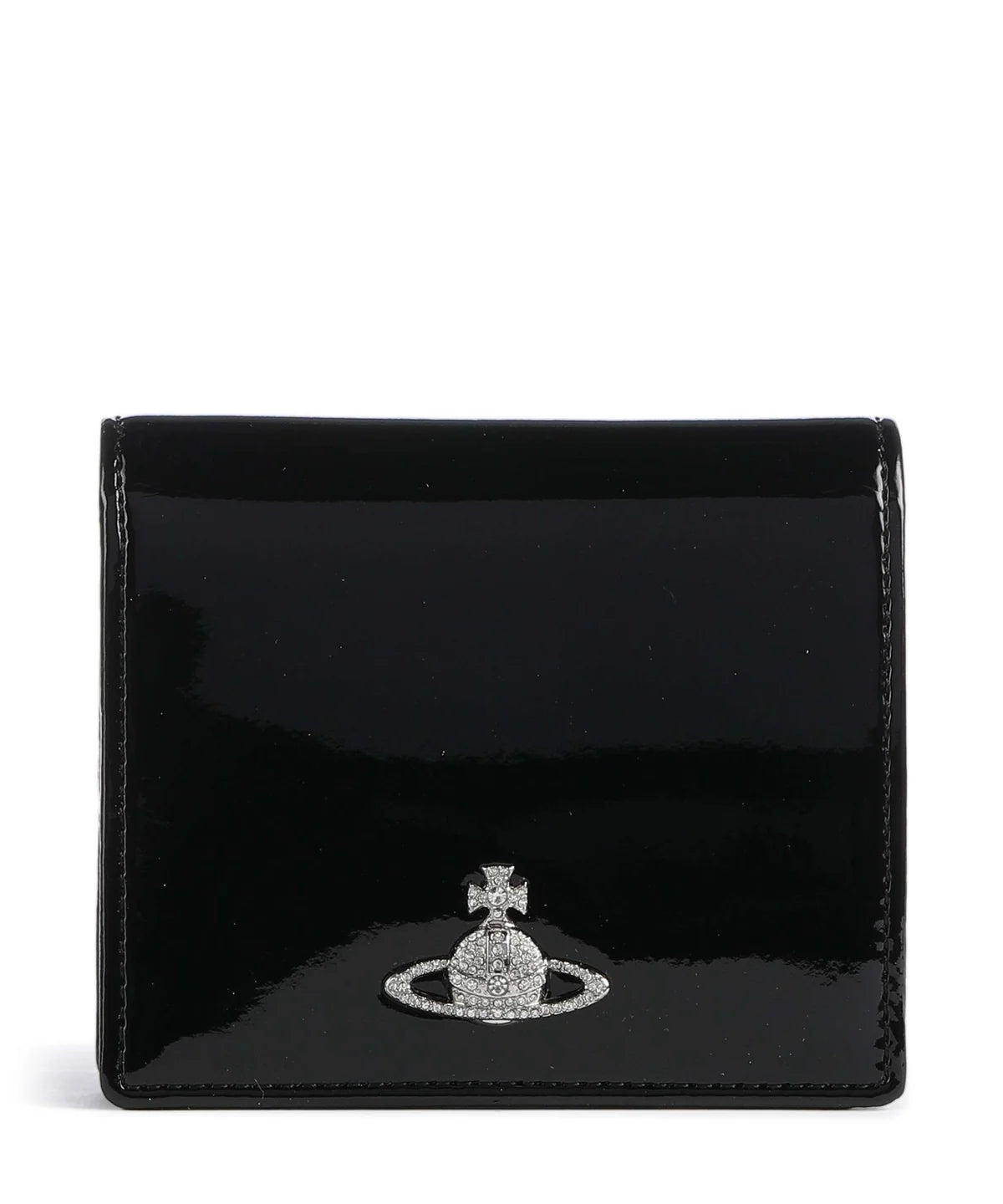 （限時特價！）Vivienne Westwood Orb Flap Wallet 滿鑽土星漆皮皮夾