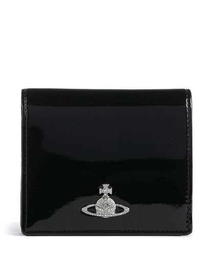 （限時特價！）Vivienne Westwood Orb Flap Wallet 滿鑽土星漆皮皮夾