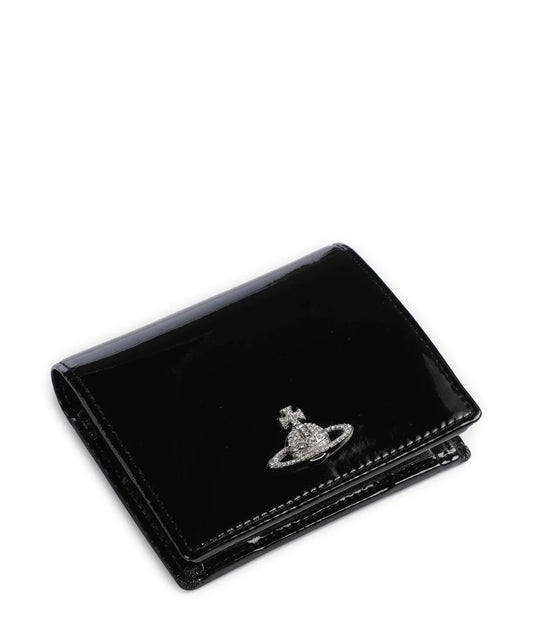 （限時特價！）Vivienne Westwood Orb Flap Wallet 滿鑽土星漆皮皮夾