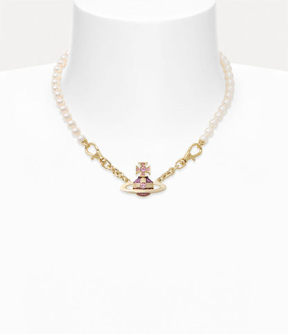 Vivienne Westwood Aïda Bas Relief Necklace 精典土星珍珠項鏈