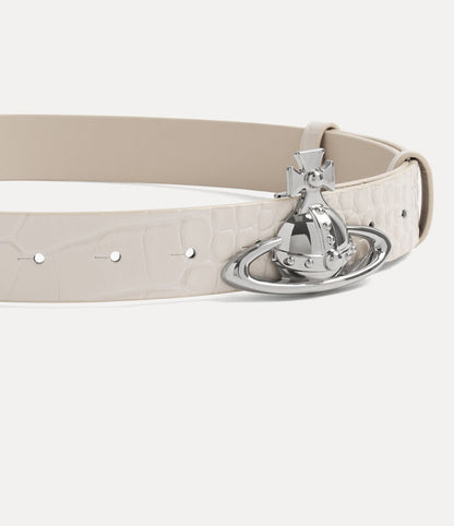 Vivienne Westwood Orb Buckle Belt 鱷魚壓紋土星皮帶 (共2色！）