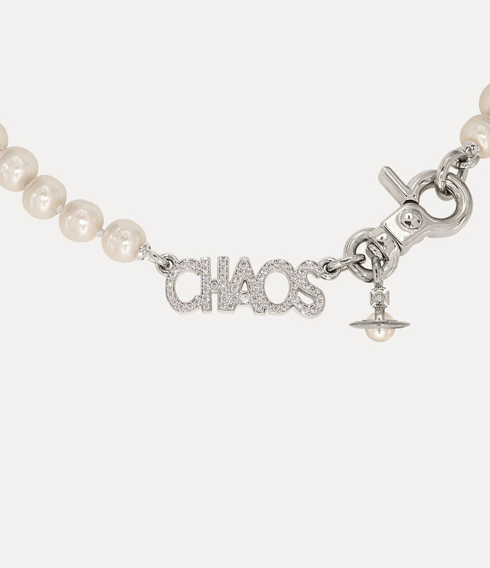 Vivienne Westwood Chaos Pearl Necklace 經典字母珍珠項鍊（共2色！）