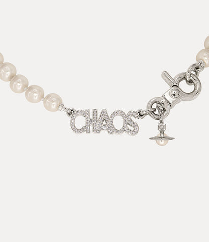 Vivienne Westwood Chaos Pearl Necklace 經典字母珍珠項鍊（共2色！）