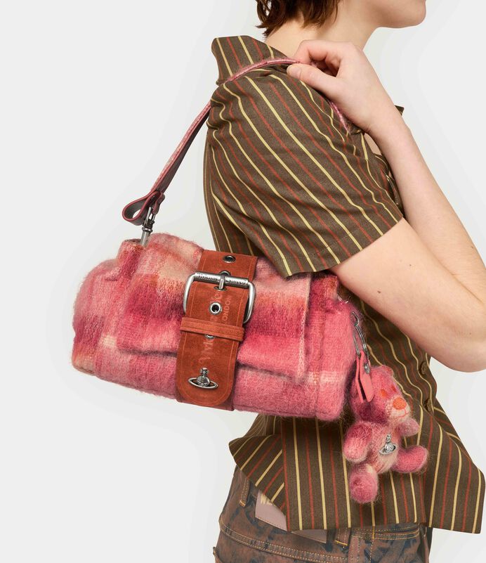 Vivienne Westwood Hazel Treasure Handbag 毛呢格紋雙背包