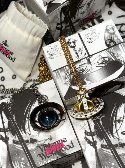 （現貨！）Vivienne Westwood X NANA VWXNANA限量聯名法瑯立體土星項鍊（共2色！）