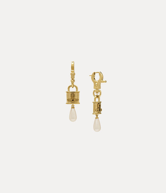 Vivienne Westwood Celestia Small Earrings 鎖頭水滴耳環