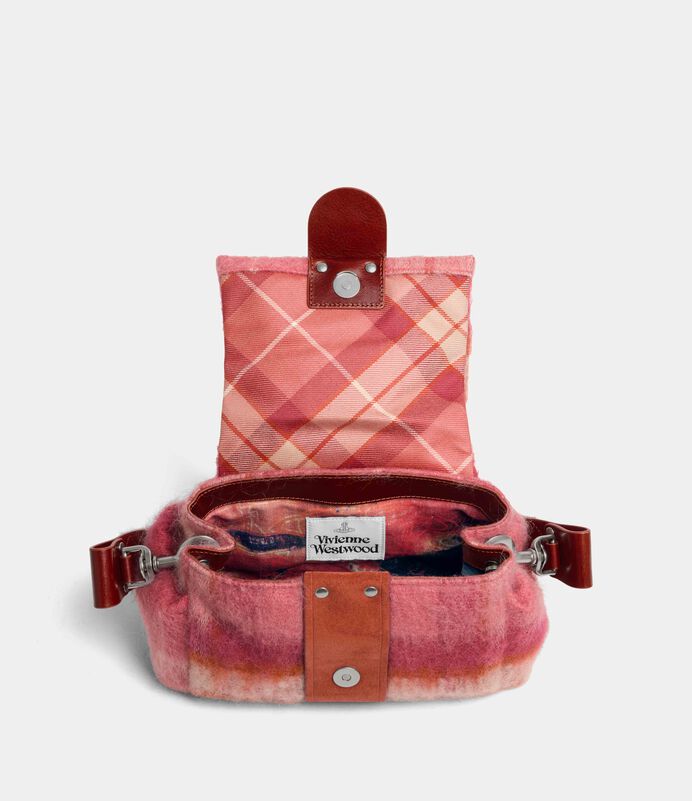 Vivienne Westwood Hazel Treasure Handbag 毛呢格紋雙背包