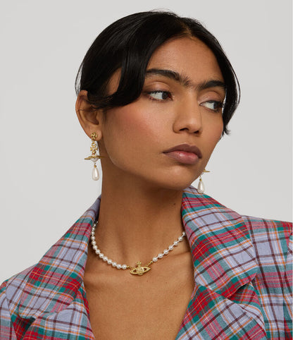 Vivienne Westwood Pearl Drop Earrings 夢幻立體珍珠土星耳環（共3色！）
