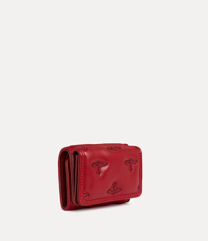 Vivienne Westwood PU Wallet 土星壓紋三折短夾