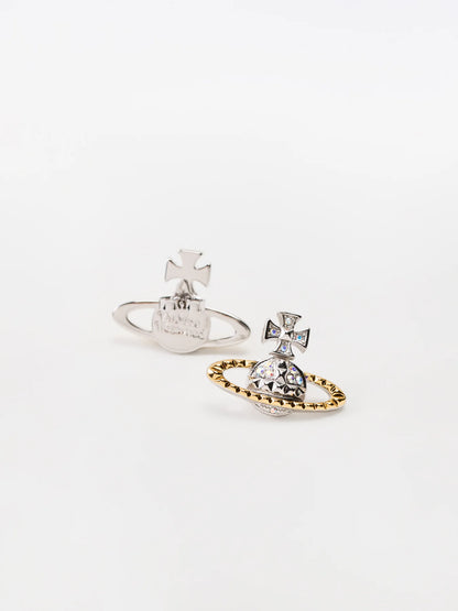 （限時特價！）Vivienne Westwood Mayfair Earrings 卯釘水晶土星耳環（共4色！）