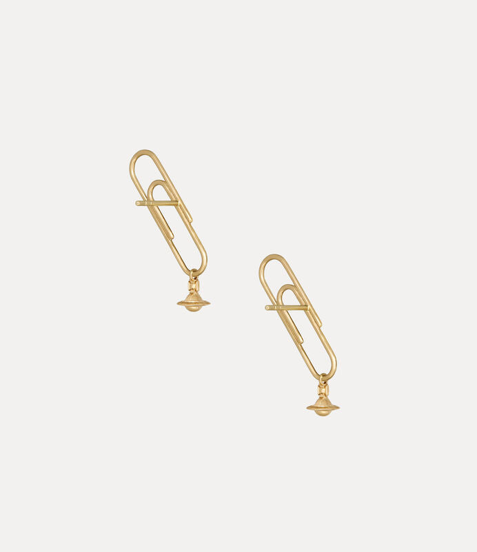 Vivienne Westwood Pimlico Earrings 純金立體別針土星耳環