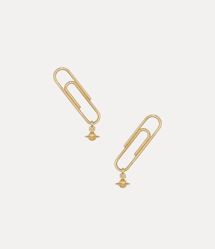 Vivienne Westwood Pimlico Earrings 純金立體別針土星耳環