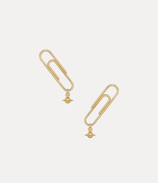 Vivienne Westwood Pimlico Earrings 純金立體別針土星耳環