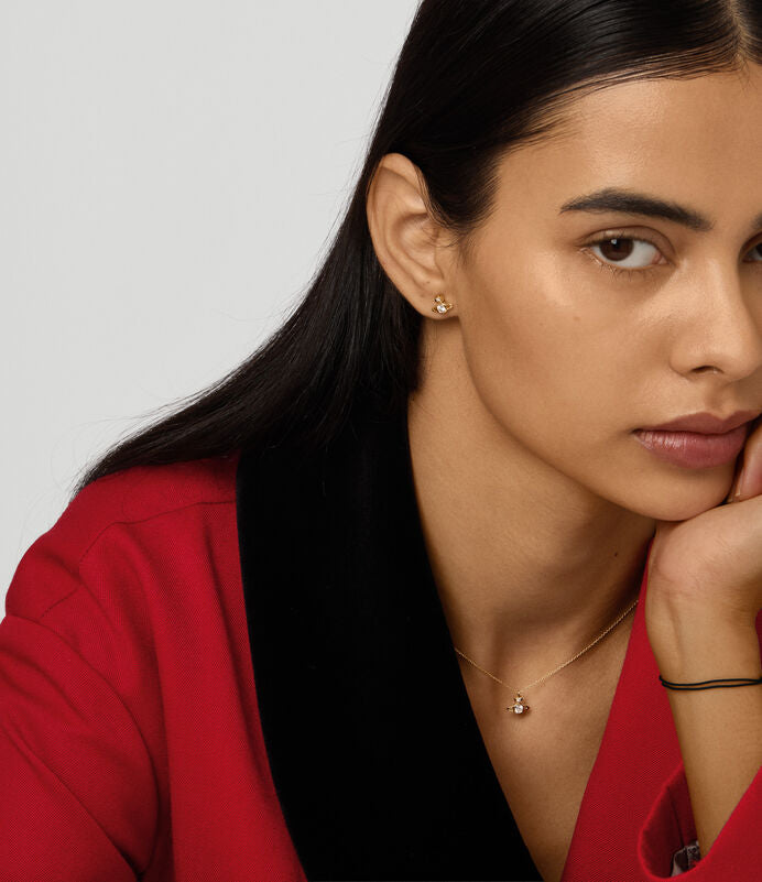 Vivienne Westwood Battersea Earring  純金小土星耳環