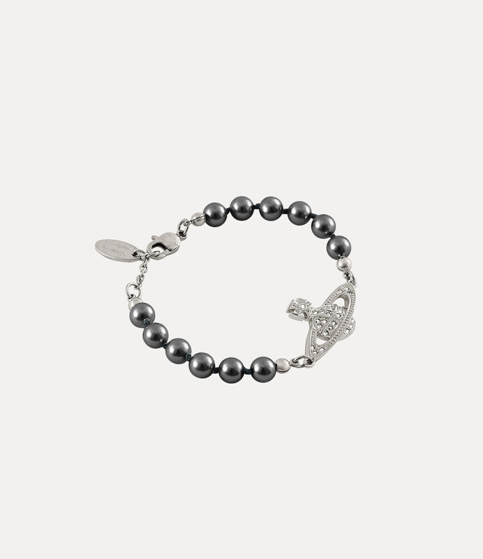 (現貨！）Vivienne Westwood Mini Bas Relief Bracelet 經典滿鑽土星珍珠手鍊（共3色！）