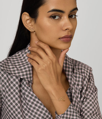 Vivienne Westwood Pimlico Bracelet 純金立體別針土星手鍊