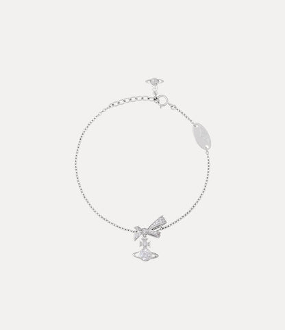 Vivienne Westwood Angelique Bracelet 純銀蝴蝶結水晶手鍊
