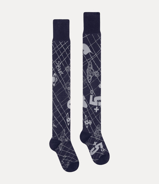 Vivienne Westwood Sock 土星線條膝上襪