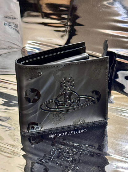 Vivienne Westwood Man. Bifold Wallet 啞光浮雕零錢袋皮夾