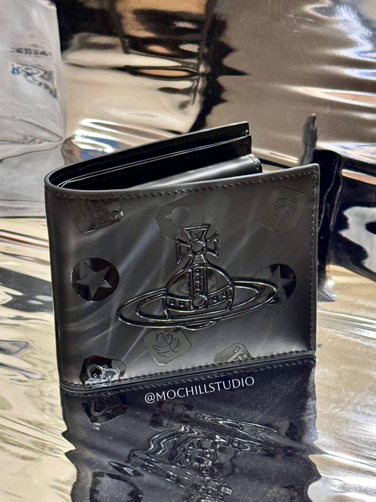 （限時特價！）Vivienne Westwood Man. Bifold Wallet 啞光浮雕零錢袋皮夾