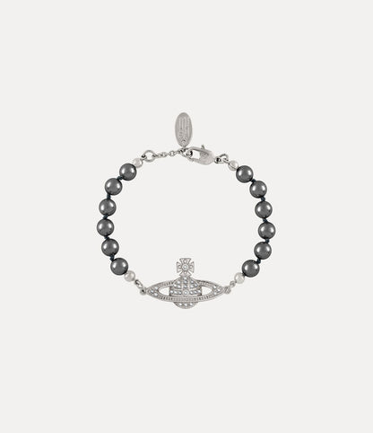 (現貨！）Vivienne Westwood Mini Bas Relief Bracelet 經典滿鑽土星珍珠手鍊（共3色！）