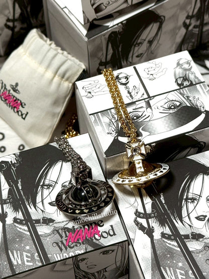 （現貨！）Vivienne Westwood X NANA VWXNANA限量聯名法瑯立體土星項鍊（共2色！）
