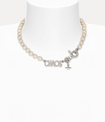Vivienne Westwood Chaos Pearl Necklace 經典字母珍珠項鍊（共2色！）
