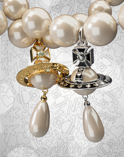 （現貨！）Vivienne Westwood X NANA VWXNANA限量聯名法瑯立體土星項鍊（共2色！）