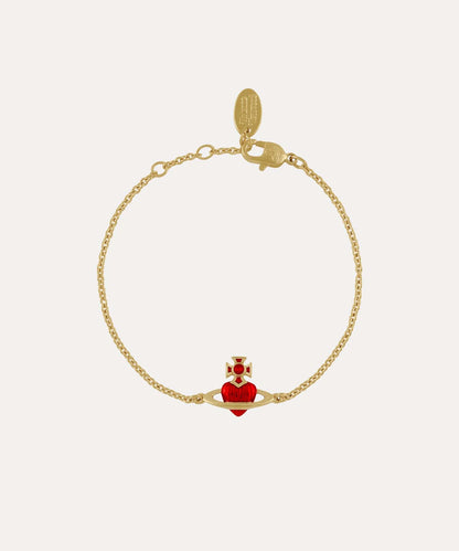 Vivienne Westwood FABIANNA Bas Relief 琺瑯愛心手鍊