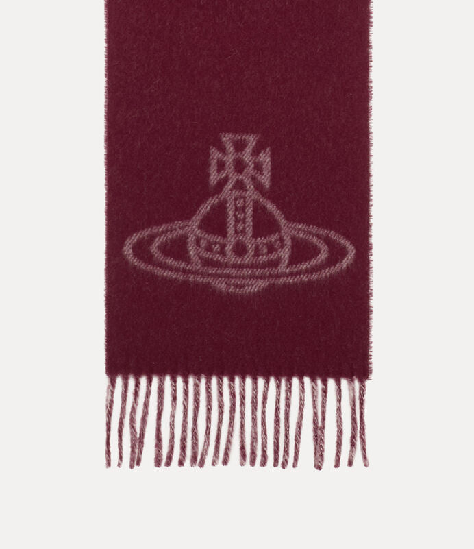 Vivienne Westwood 純羊毛刺繡土星圍巾