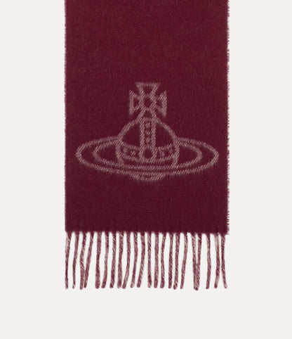 Vivienne Westwood 純羊毛刺繡土星圍巾