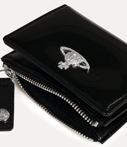 Vivienne Westwood Slim Card Holder 漆皮拉鍊卡片夾