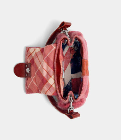 Vivienne Westwood Hazel Treasure Handbag 毛呢格紋雙背包