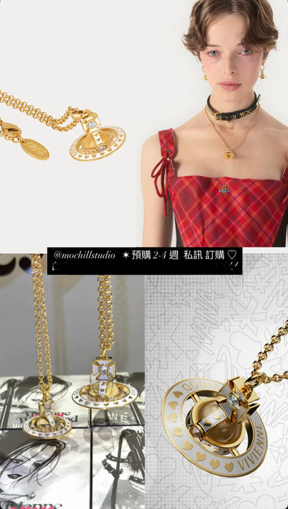 （現貨！）Vivienne Westwood X NANA VWXNANA限量聯名法瑯立體土星項鍊（共2色！）